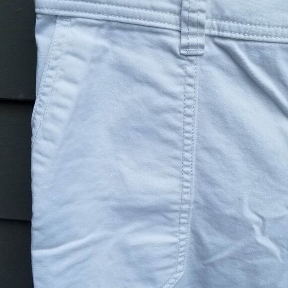 Chaps White Cotton Blend Cropped Pants Size 8 - Picture 5 of 7